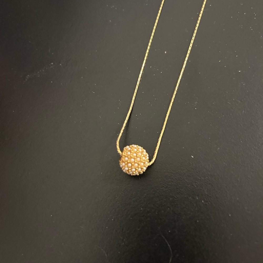 Authentic Givenchy Gold and Pearl Necklace